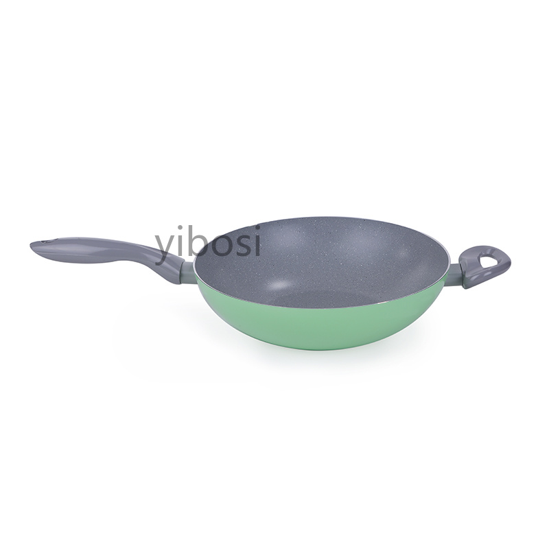 Factory direct sales of high-quality wok, tourmaline, household wok, non-stick pan, steak, egg and pancake pan sets pic 2
