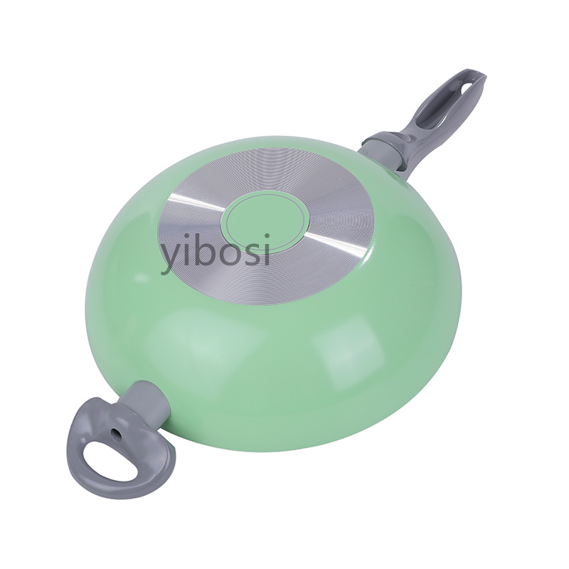 Factory direct sales of high-quality wok, tourmaline, household wok, non-stick pan, steak, egg and pancake pan sets pic 7