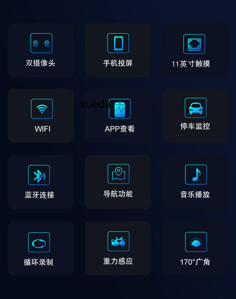 4K高清中控台手机投屏CarPlayAUTO蓝牙行车记录仪倒车影像AUX 输出详情2