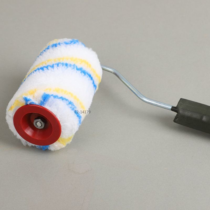 The roller brush is a 4-inch blue-yellow striped brush with a diameter of 40 details Picture
