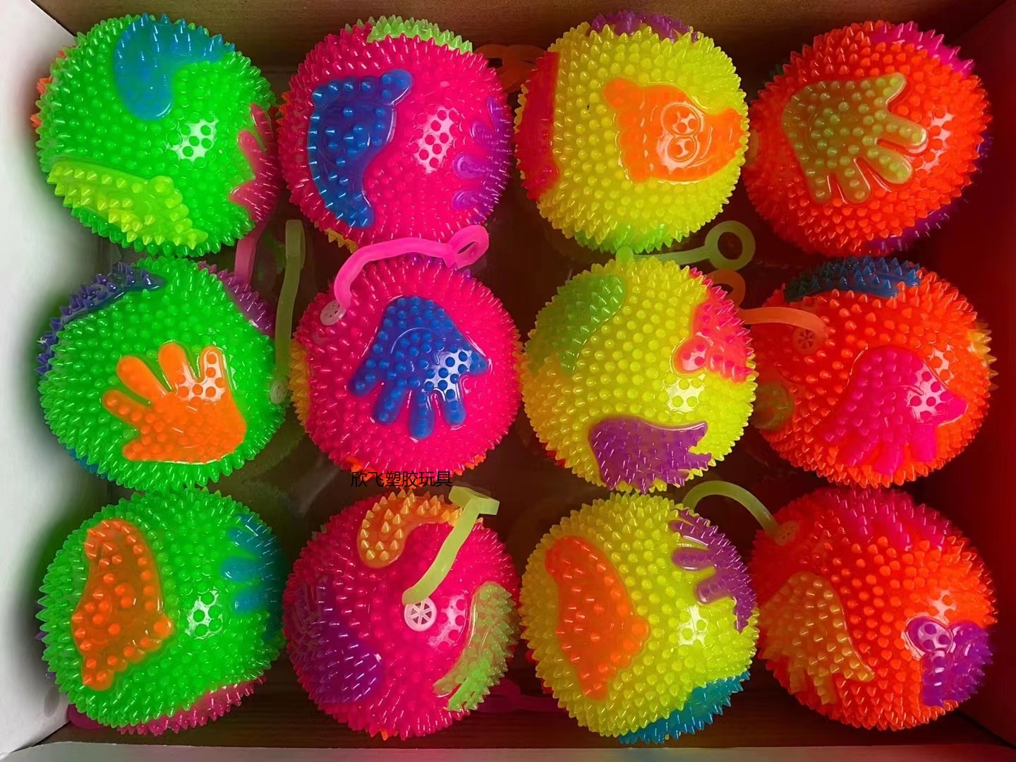 欣飞塑胶玩具2895-001，TPR新奇特玩具，玩具口哨球，闪光玩具详情1