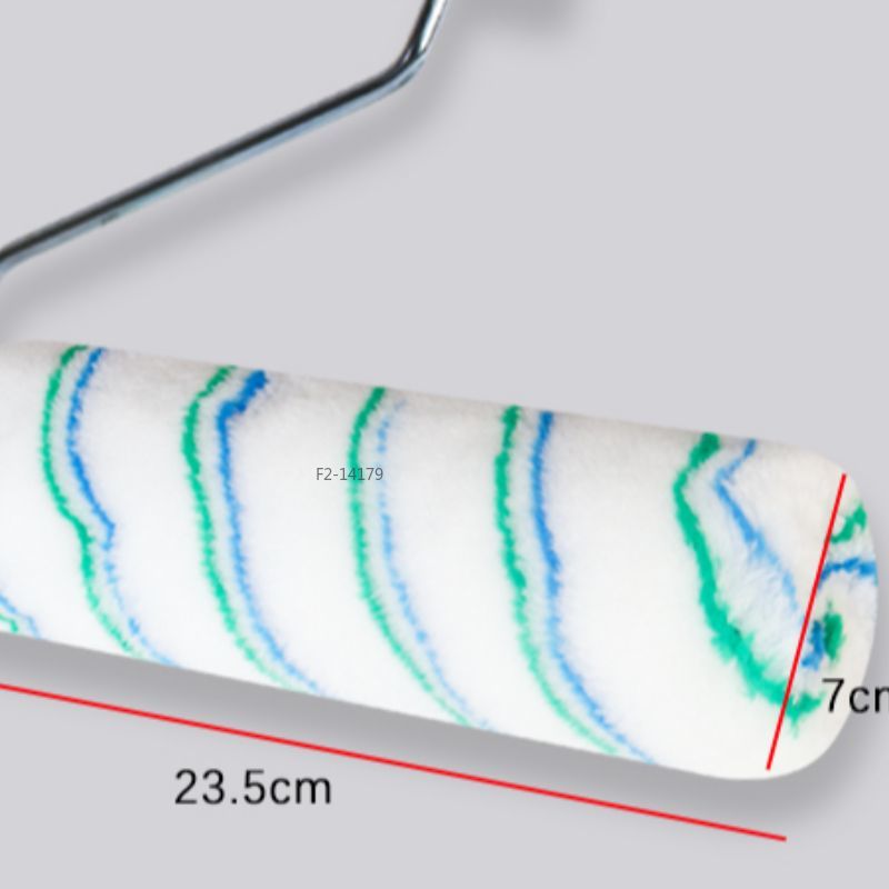 The roller brush is a high-end blue-green striped color model with a 9-inch orange handle Application Scenario
