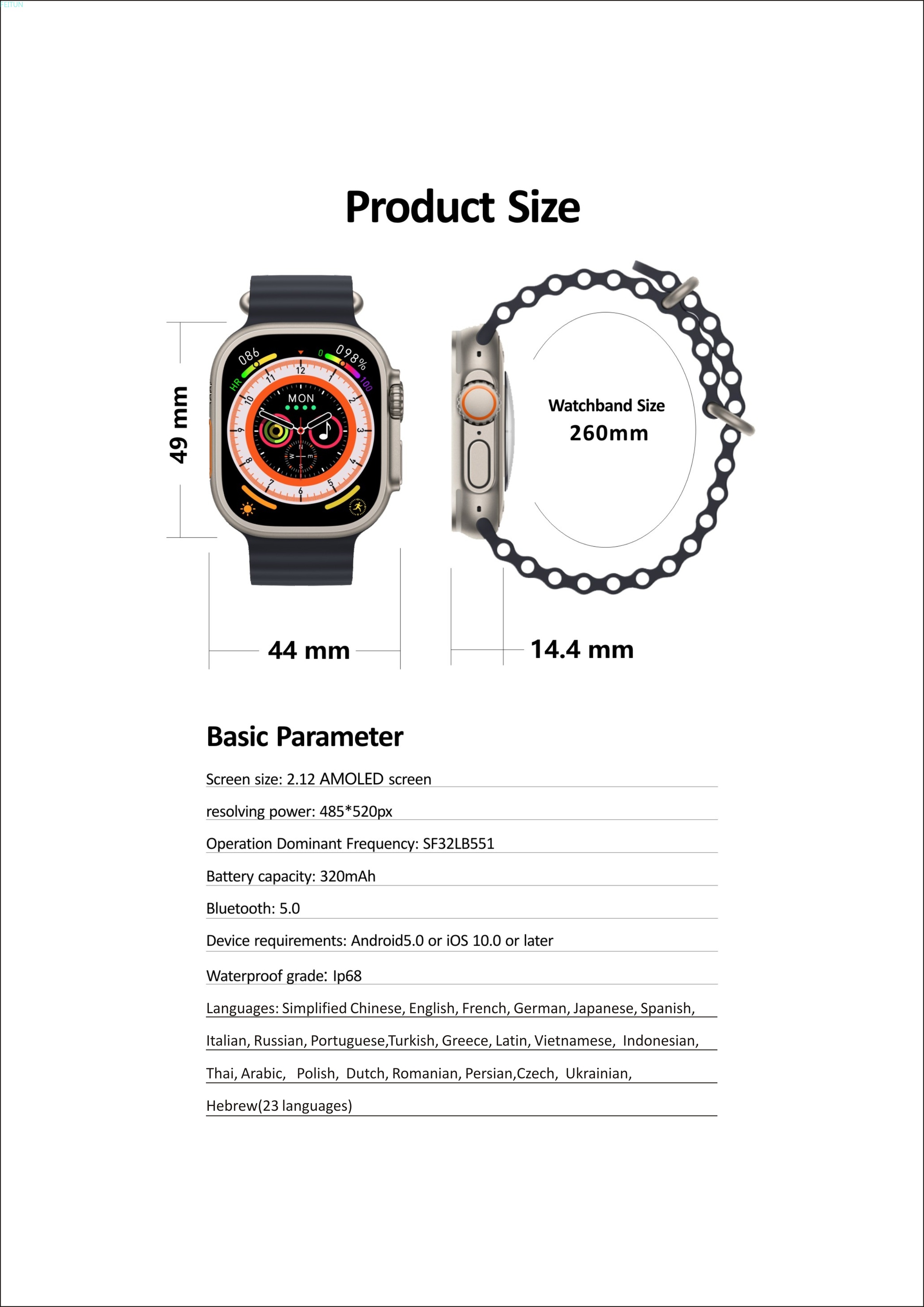 WA8 ULTRA MAX智能手环详情10