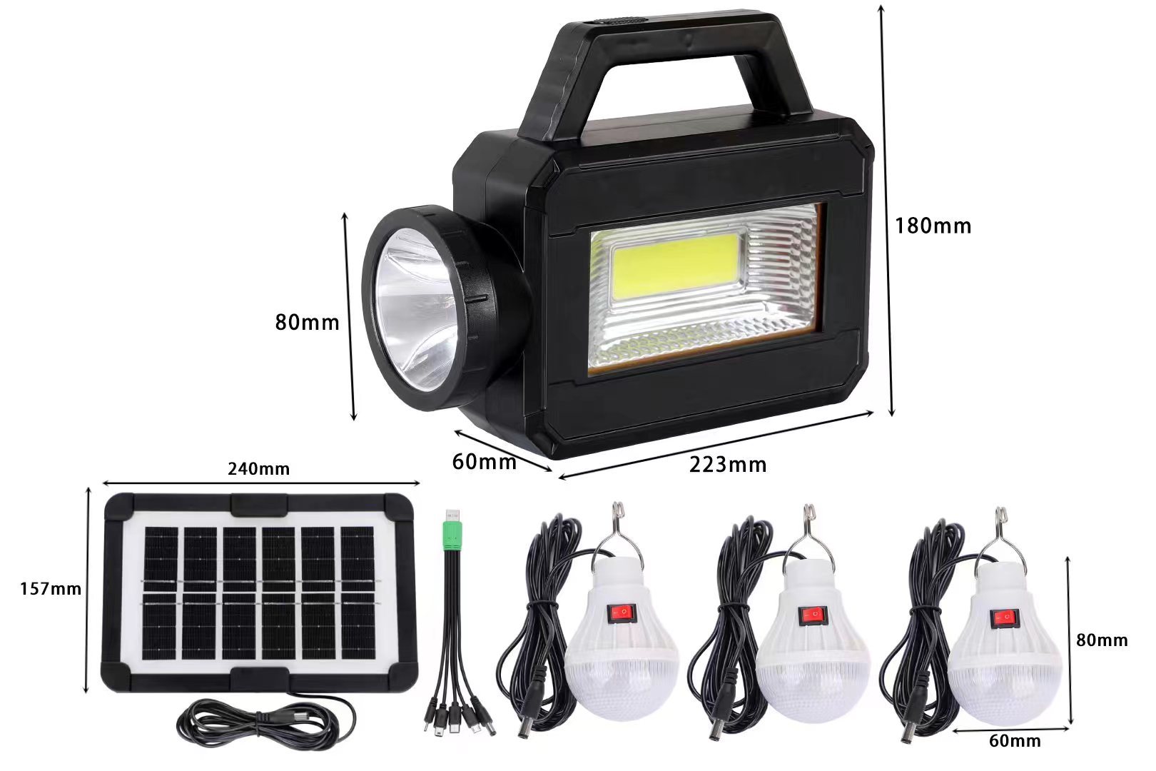 CC027 Solar small System Lamp, multi-functional outdoor portable lamp, household bulb lamp, garden lighting lamp