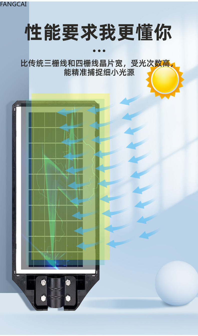 新款LED太阳能一体化路灯户外防水道路庭院灯太阳能户外灯 人体感应太阳能灯家用照明一体太阳能路灯室外特亮大功率感应路灯详情6