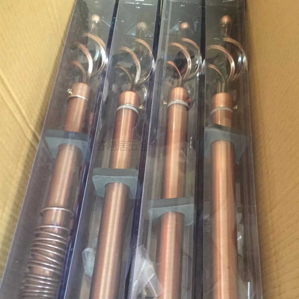 厂家直销非洲25/28mm伸缩铁艺窗帘杆罗马杆窗帘配件轨道详情1