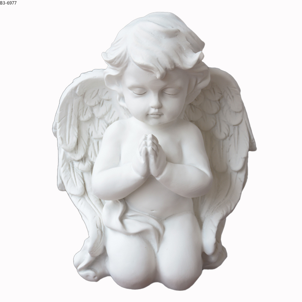 复古跪着祈祷小天使雕像天使雕像雕像室内室外家居花园装饰翅膀天使雕像雕塑