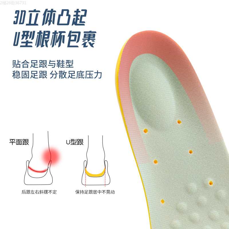 JKSHFS insoles and height-increasing pads are suitable for both men and women. They are breathable, shock-absorbing, sweat-absorbing, odor-proof, soft, elastic and can be cut. Made of PU material, model XX, 34/37, 38/41, 42/45 details Picture