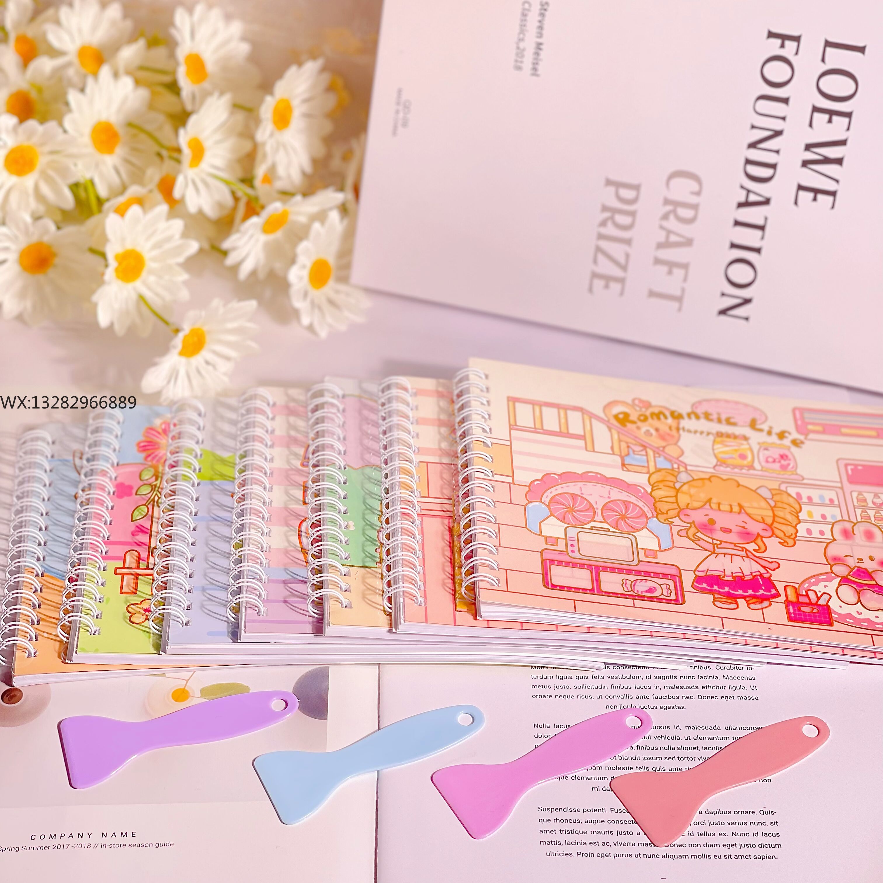Cute coil side-flipping A5 planner coil release book Planner sticker collection album loose-leaf shovel sticker storage details Picture