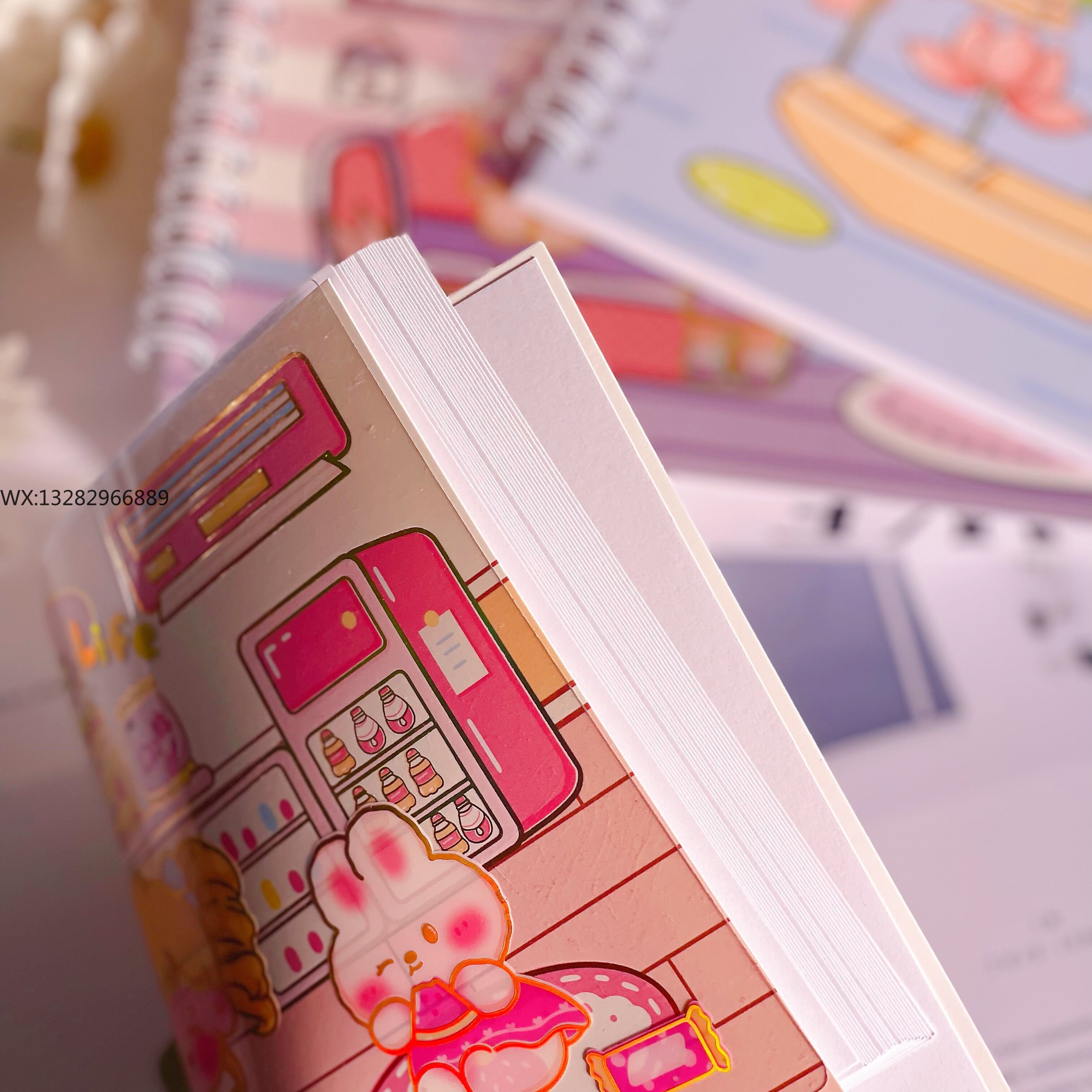 Cute coil side-flipping A5 planner coil release book Planner sticker collection album loose-leaf shovel sticker storage Application Scenario