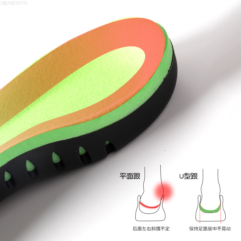 JKSHFS brand exclusively offers 8 sizes of black arch support flat foot shock-absorbing insoles for both men and women, high-end breathable insoles and height-increasing pads for foot eversion correction Item Picture