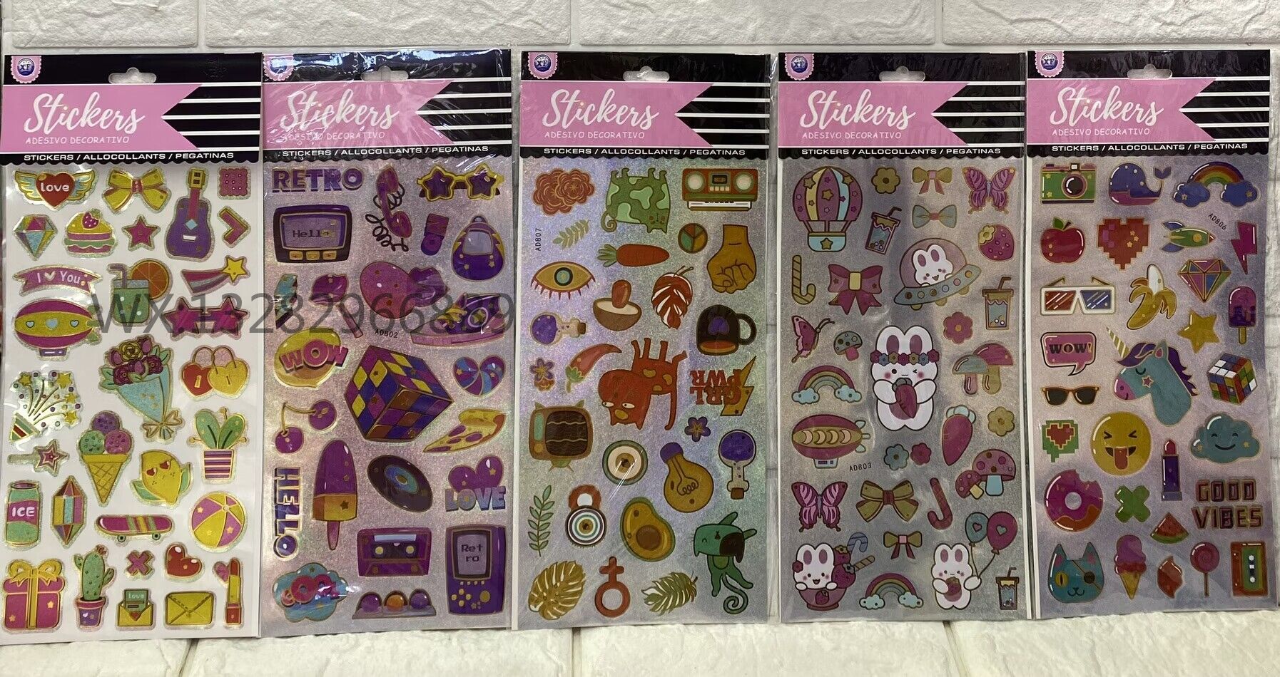 Children's laser gilding stickers, creative stationery, cartoon cute desserts, animal journal stickers, mobile phone decorations