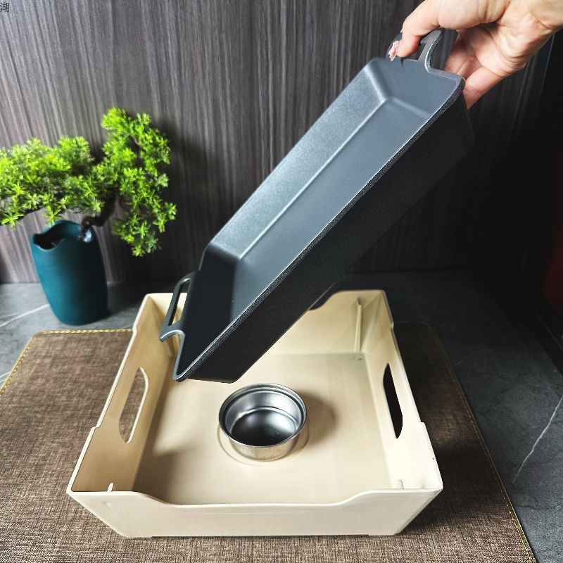 A 26cm square fish grill, barbecue grill and alcohol grill pic 5