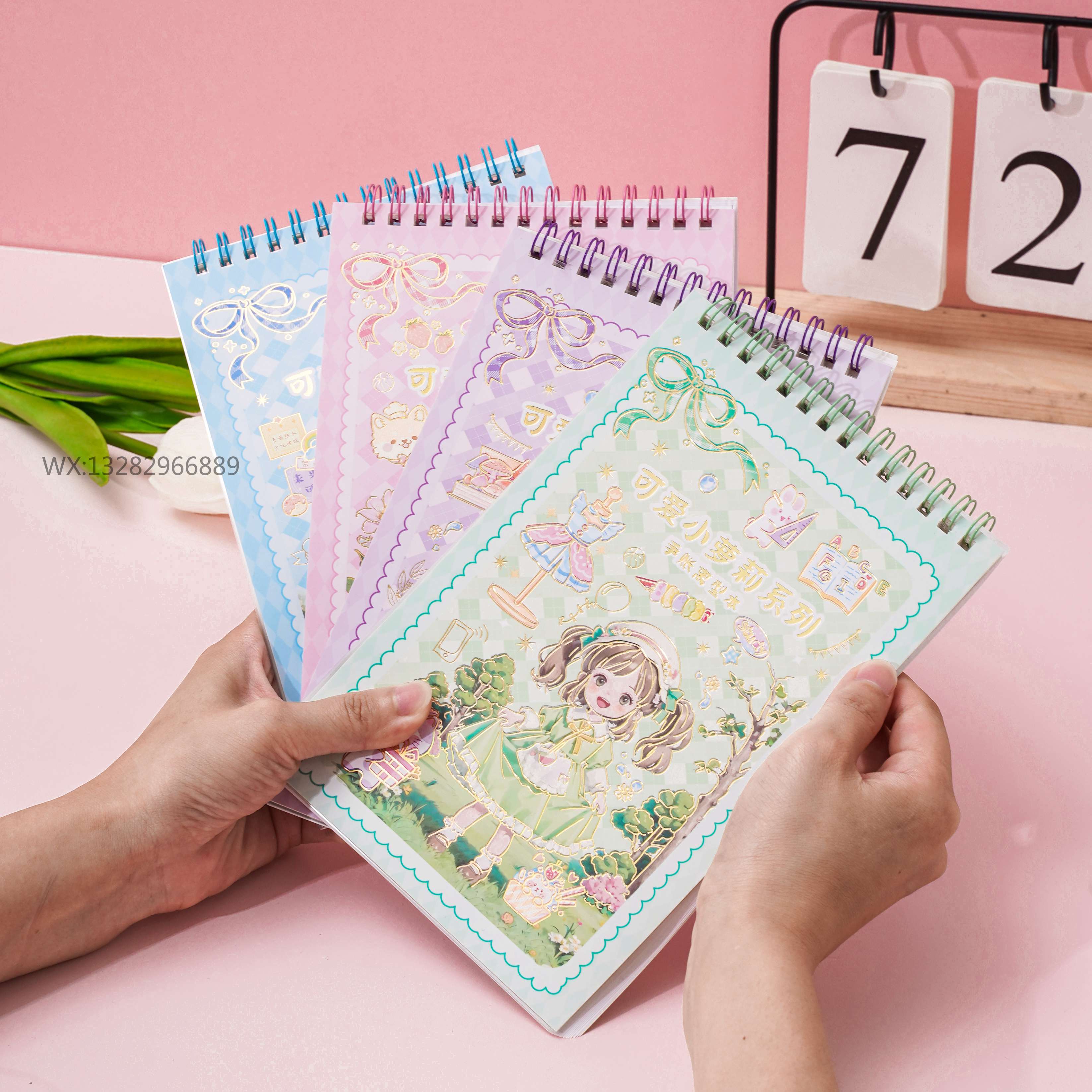 Girl dress-up sticker book material, girl dress-up planner material book, double-sided release book, planner two-in-one set Application Scenario