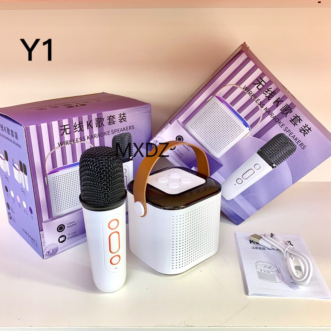 Essential for karaoke: Karaoke microphone, mini speaker, audio set, karaoke magic tool, home KTV details Picture