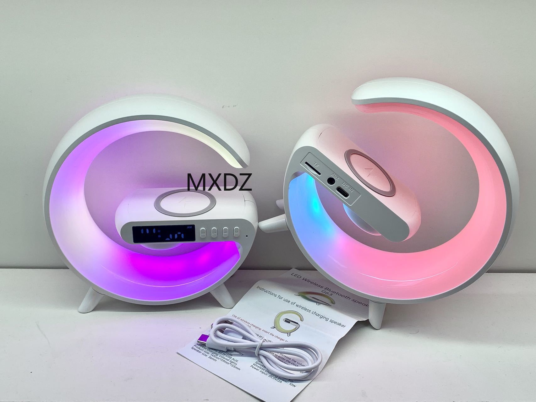 Wireless charging LED color light speaker: Portable multi-functional mini color light speaker