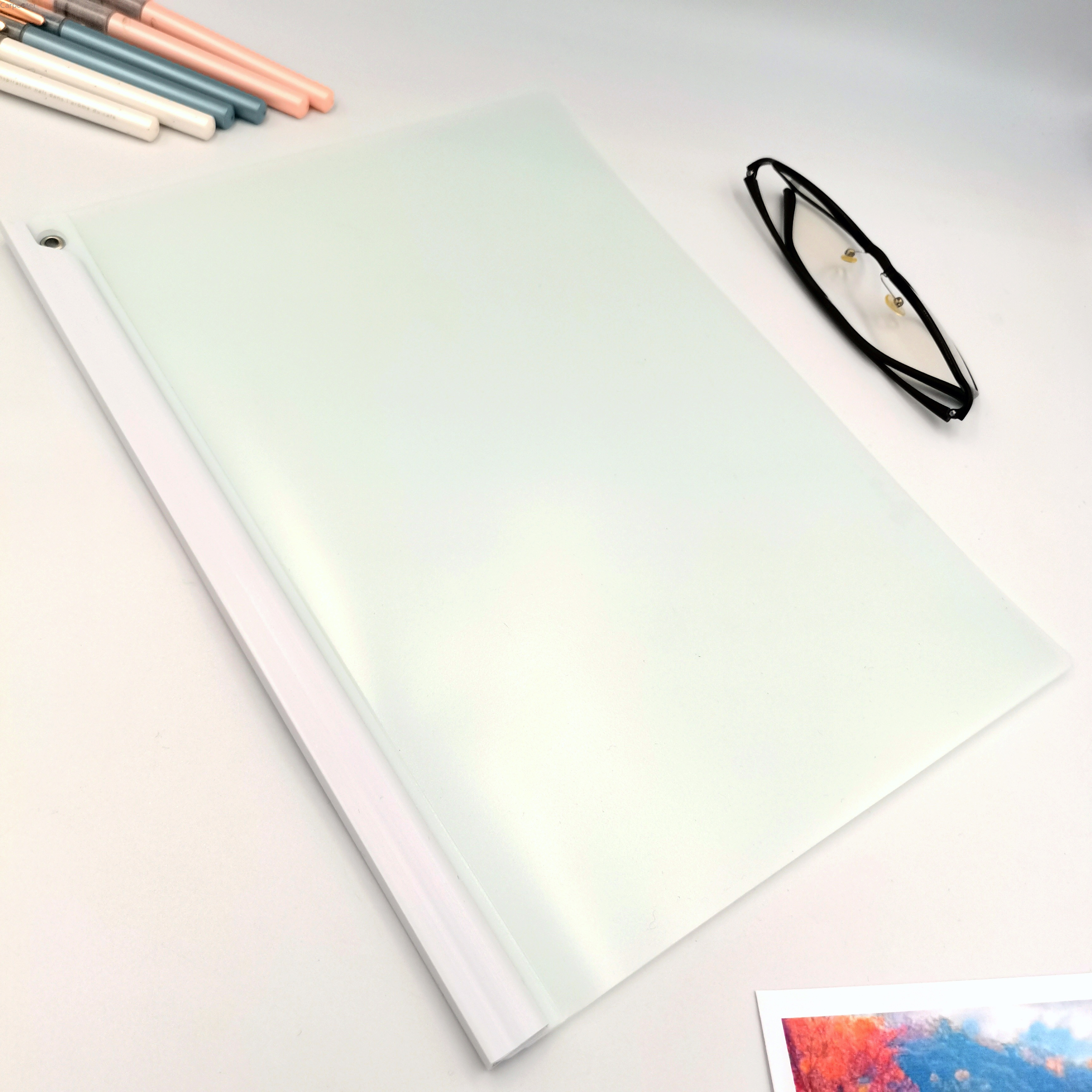 A4 Rotating pull rod folder, transparent pull rod holder, Office supplies, information, contract, file holder details Picture
