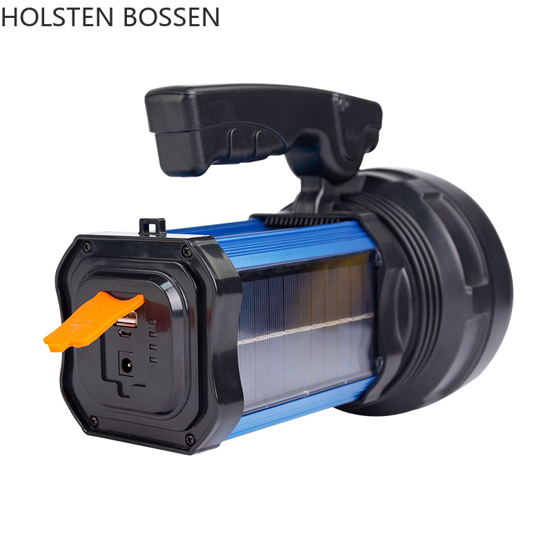 HB1009太阳能手电筒USB充电强光远射多功能手电筒LED强光应急灯详情4