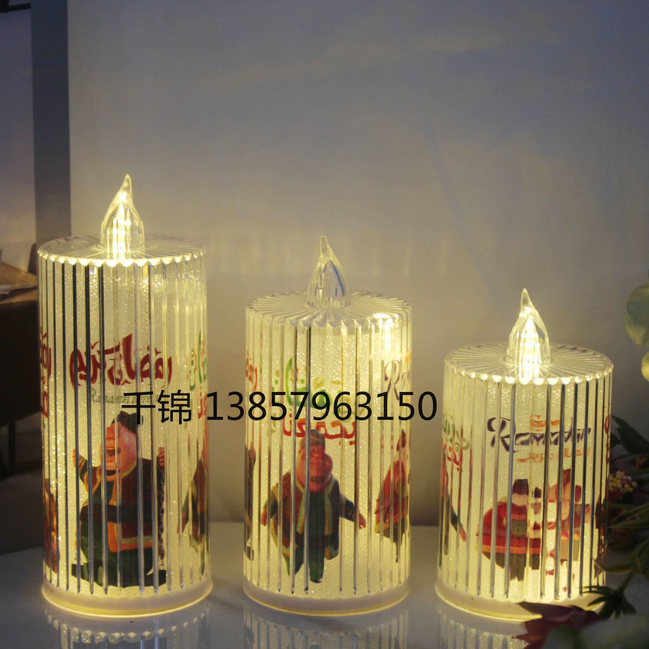 LED light-emitting tearful simulation of Holy Ramadan electronic candle lights, Christmas transparent restaurant scene decoration and display items Specification image