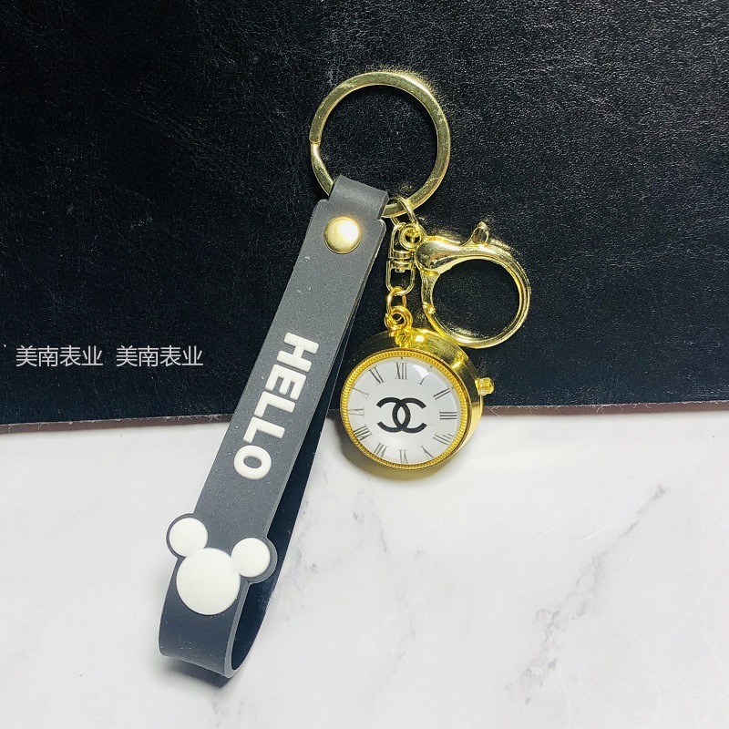 New flip pocket watch, student keychain watch, creative rotating cartoon quartz watch Item Picture