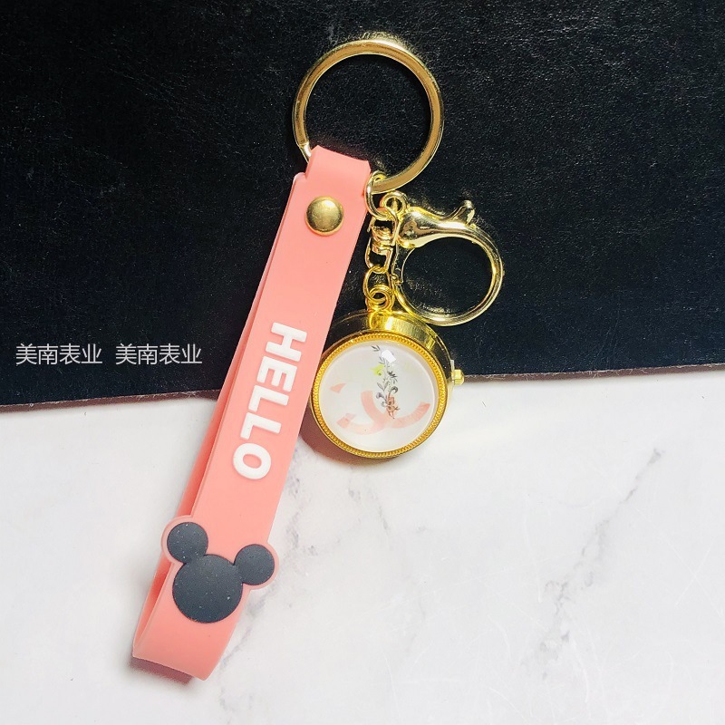 New flip pocket watch, student keychain watch, creative rotating cartoon quartz watch Specification image