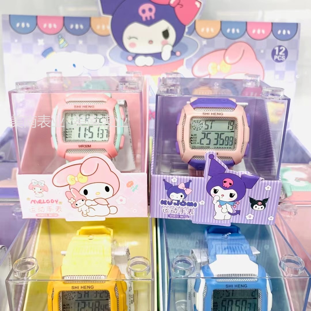 The new electronic watch with high appearance level, candy-colored multi-functional student watch, Korean version student watch, is selling well at the beginning of the school year Item Picture