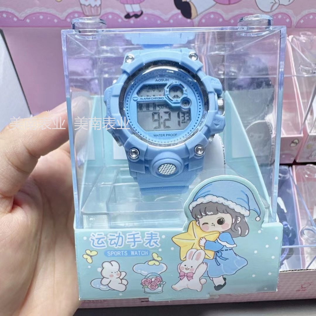 A new Korean version of the candy-colored multi-functional electronic sports watch, a popular student sports watch at the beginning of the school year Specification image
