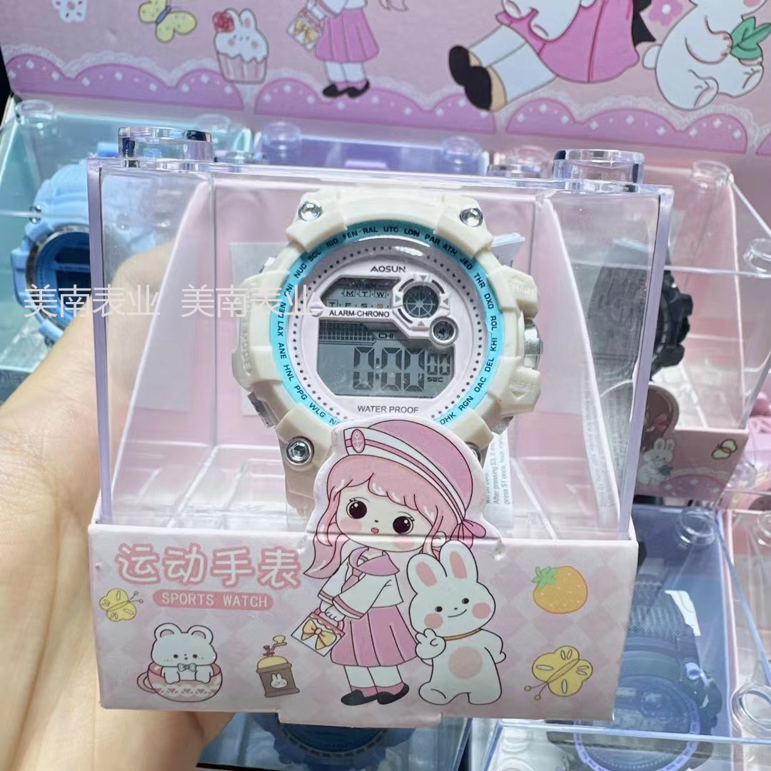 A new Korean version of the candy-colored multi-functional electronic sports watch, a popular student sports watch at the beginning of the school year pic 3