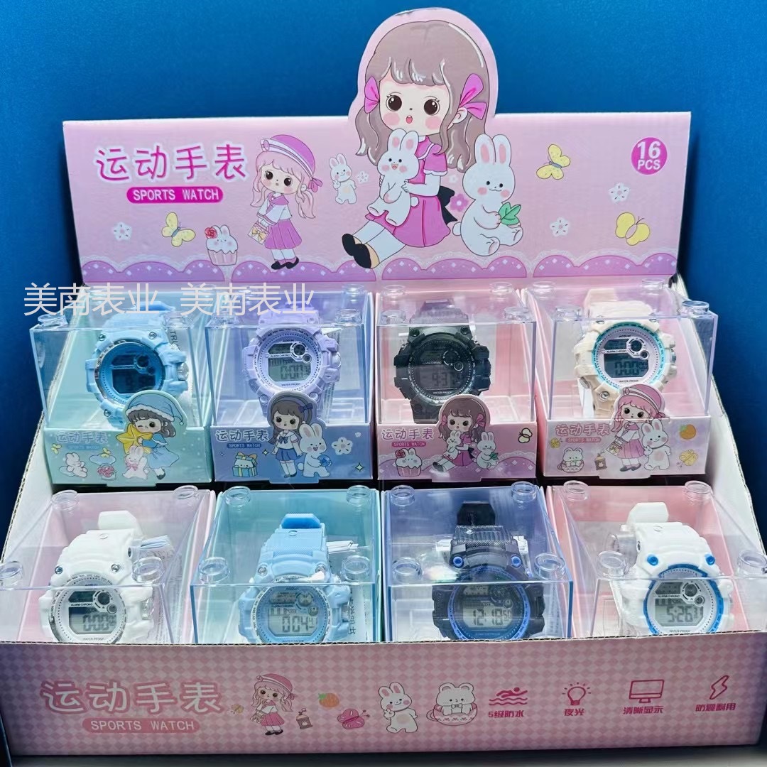 A new Korean version of the candy-colored multi-functional electronic sports watch, a popular student sports watch at the beginning of the school year Item Picture