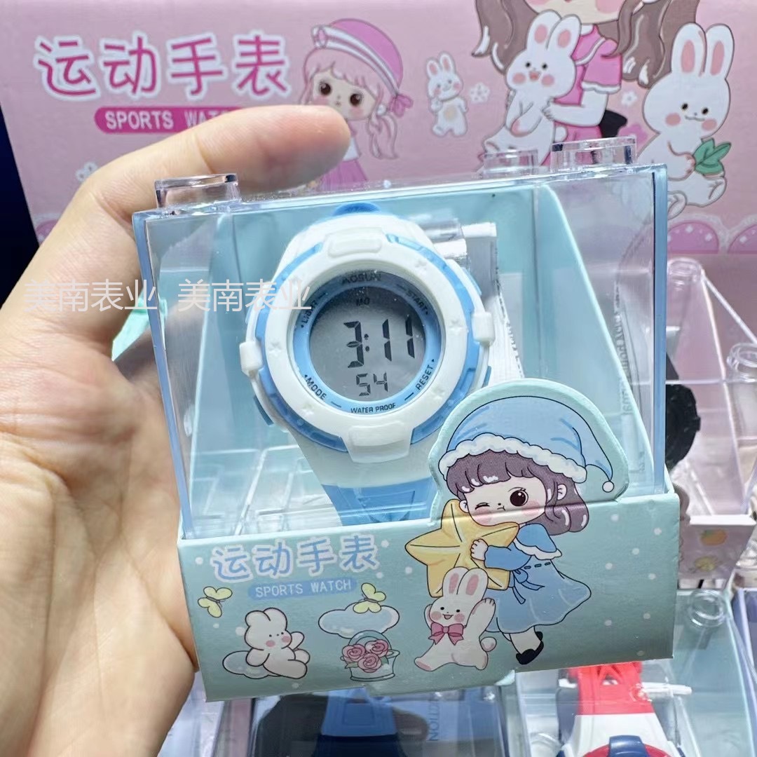 The new Korean version of the compact children's sports electronic watch ins boys' and girls' watch is selling well at the beginning of the school year Specification image