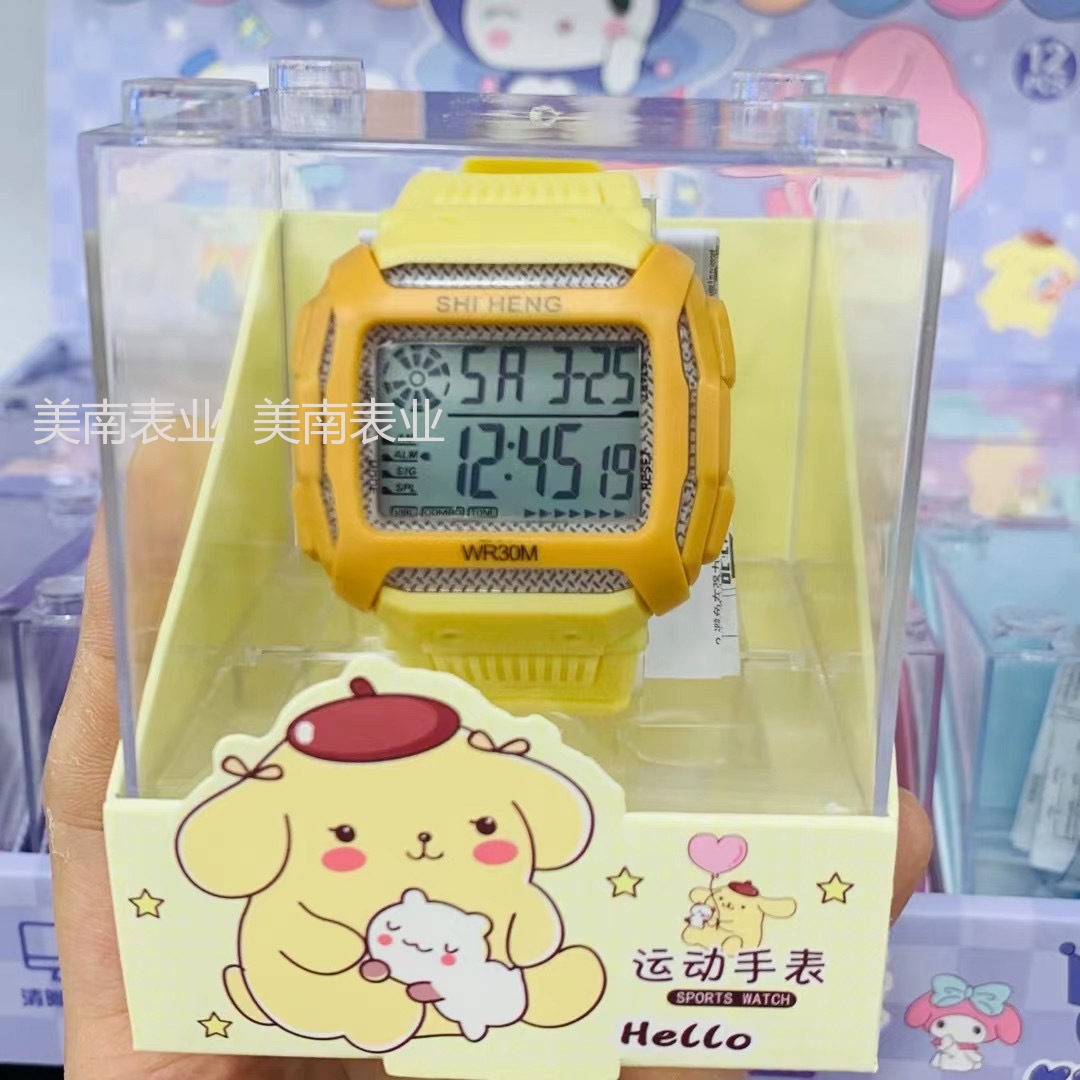 The new electronic watch with high appearance level, candy-colored multi-functional student watch, Korean version student watch, is selling well at the beginning of the school year