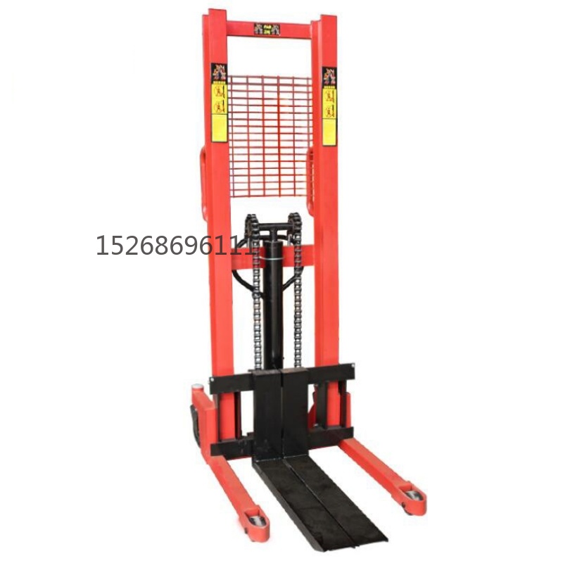 1-ton, 2-ton, 3-ton manual hydraulic stackers, lift forklifts, manual hydraulic lift trucks, light stackers details Picture
