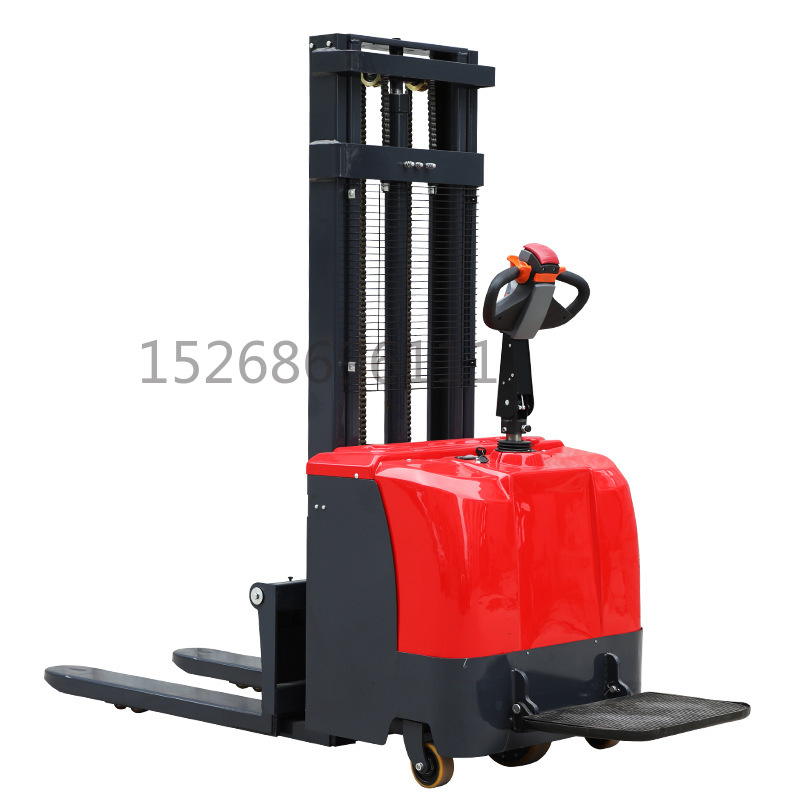 Electric stacker, 2-ton warehouse hydraulic lifting, 1-meter loading and unloading vehicle, 1-ton small stacker handling, all-electric forklift Item Picture