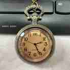 新款复古宫廷茶色玻璃古铜怀表 翻盖欧美钥匙扣手表旅游纪念表