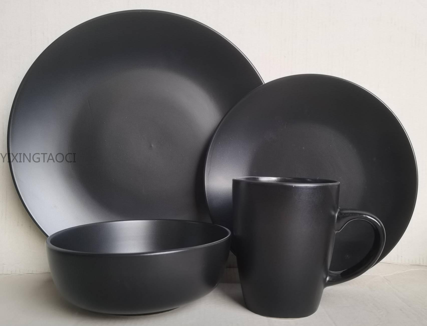 陶瓷烤盘陶瓷杯 家用四人餐具