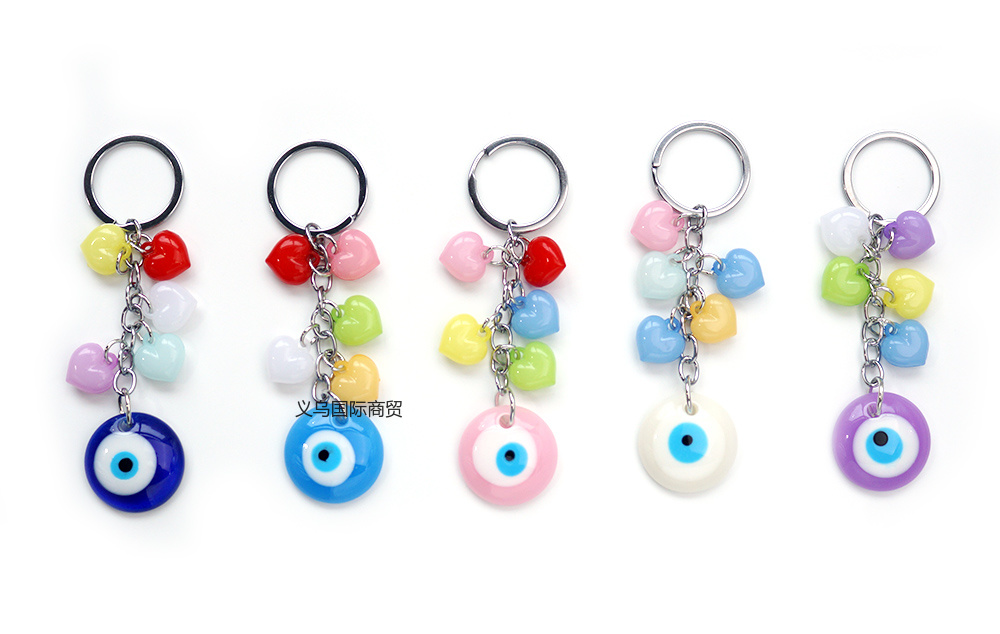 Siyao Accessories, European and American export sources, new blue-eye colored keychain bags, trailer hangers, key chains, Devil EYES accessories wholesale, Yiwu origin source, factory direct sales, EVIL EYES pic 11