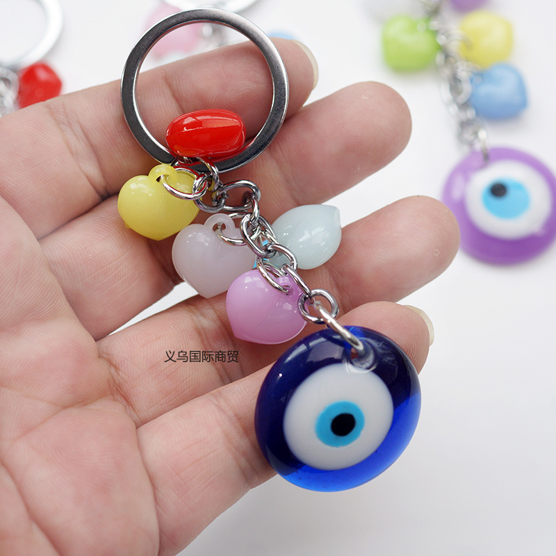 Siyao Accessories, European and American export sources, new blue-eye colored keychain bags, trailer hangers, key chains, Devil EYES accessories wholesale, Yiwu origin source, factory direct sales, EVIL EYES pic 15