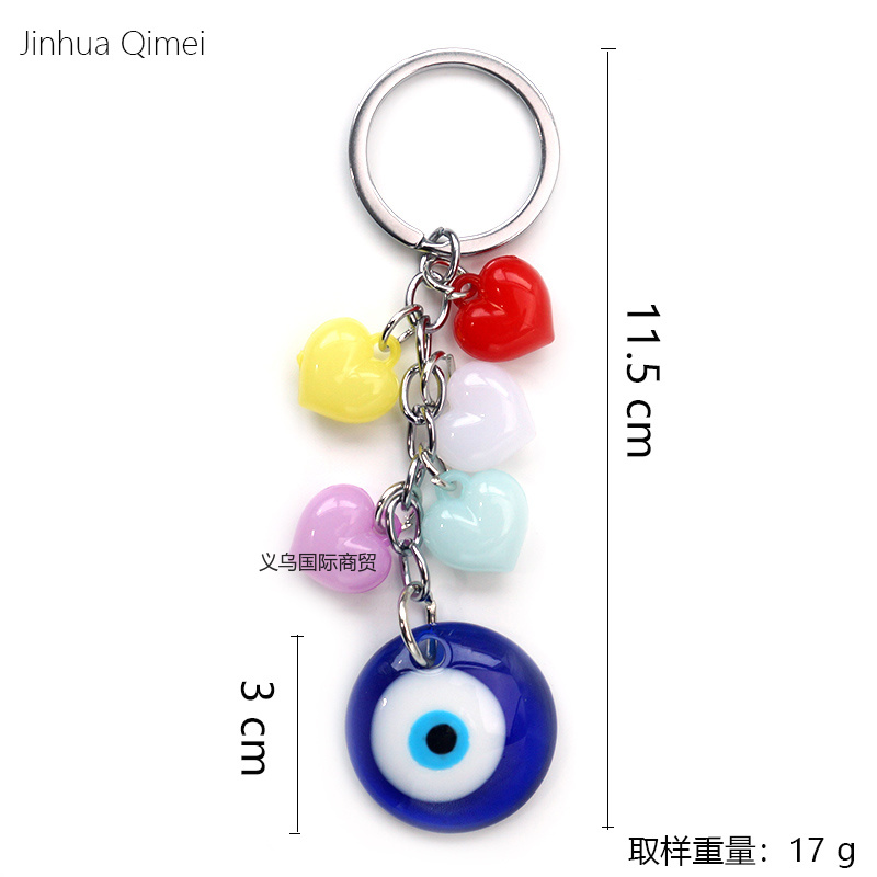 Siyao Accessories, European and American export sources, new blue-eye colored keychain bags, trailer hangers, key chains, Devil EYES accessories wholesale, Yiwu origin source, factory direct sales, EVIL EYES pic 7