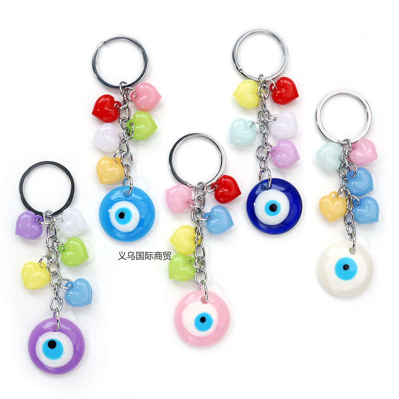 Siyao Accessories, European and American export sources, new blue-eye colored keychain bags, trailer hangers, key chains, Devil EYES accessories wholesale, Yiwu origin source, factory direct sales, EVIL EYES