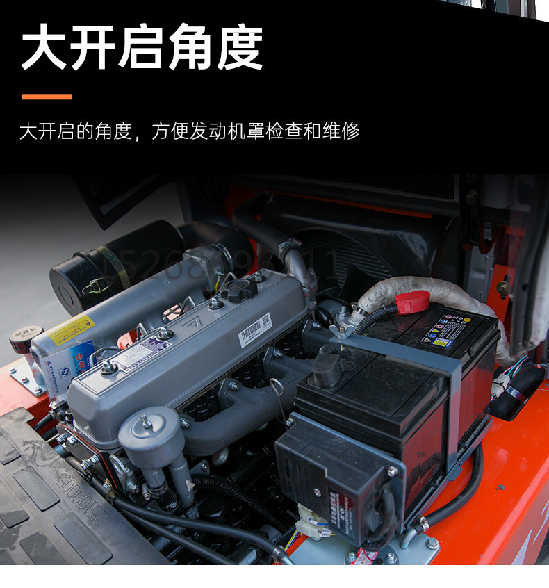 Fuel forklifts: 2-ton four-wheel ride type, 3-ton and 1-ton small forklifts, loading and unloading, stacking and handling forklifts, diesel pic 9