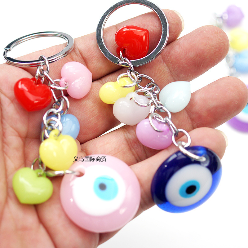 Siyao Accessories, European and American export sources, new blue-eye colored keychain bags, trailer hangers, key chains, Devil EYES accessories wholesale, Yiwu origin source, factory direct sales, EVIL EYES pic 14