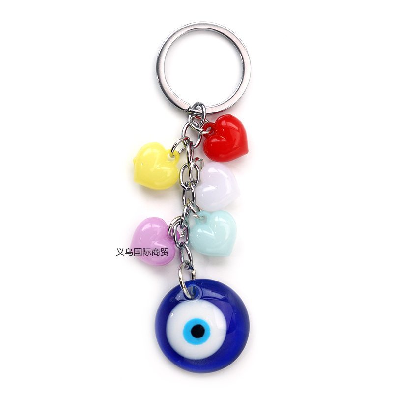 Siyao Accessories, European and American export sources, new blue-eye colored keychain bags, trailer hangers, key chains, Devil EYES accessories wholesale, Yiwu origin source, factory direct sales, EVIL EYES pic 6