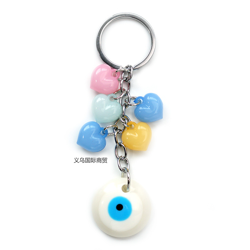 Siyao Accessories, European and American export sources, new blue-eye colored keychain bags, trailer hangers, key chains, Devil EYES accessories wholesale, Yiwu origin source, factory direct sales, EVIL EYES Application Scenario