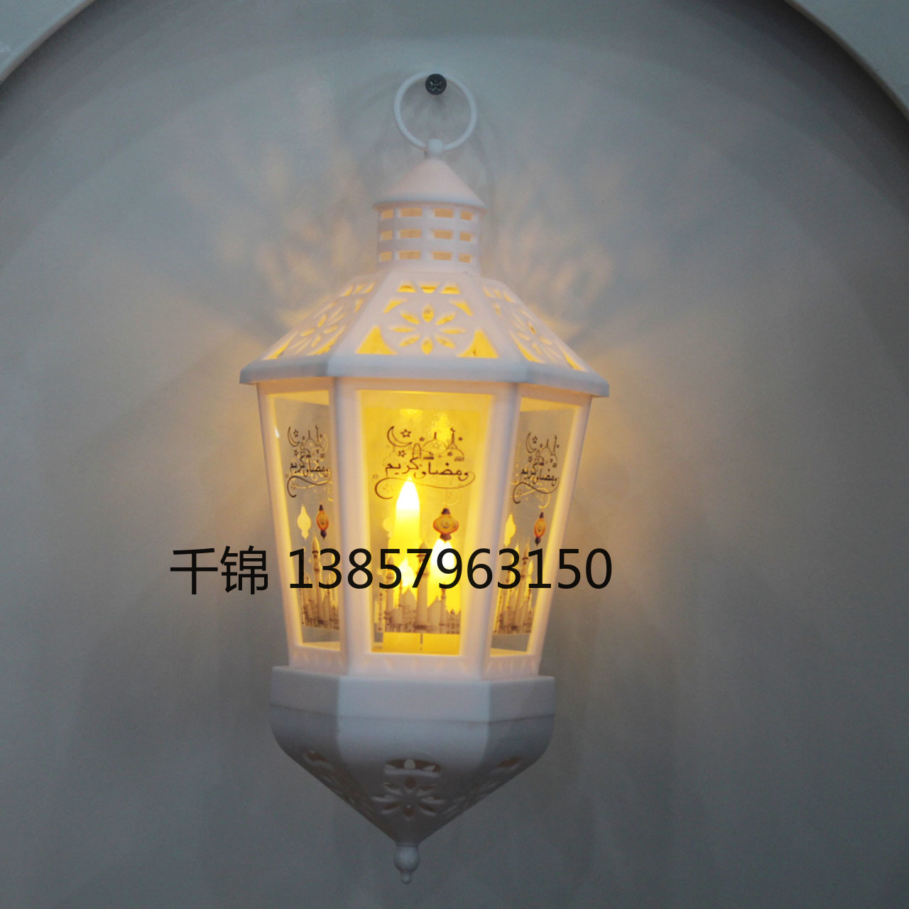 New decorative hexagonal chandelier with printed patterns, retro interior design, hollowed-out wind lamps, illuminated ornaments and scene arrangement details Picture