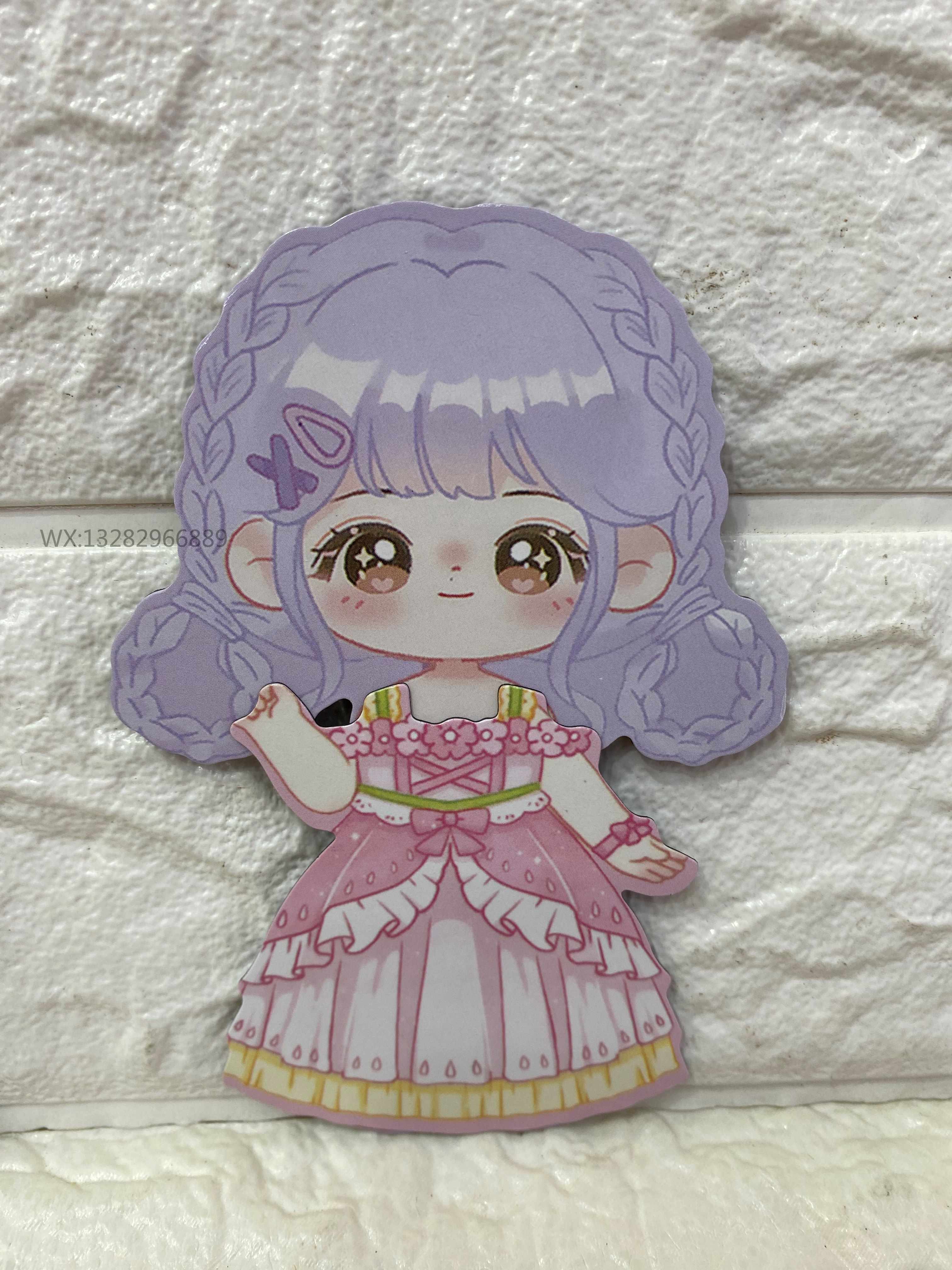 Magnetic fridge magnet dress-up book for children, cute girls, 3D dress-up stickers, DIY toys for children Specification image
