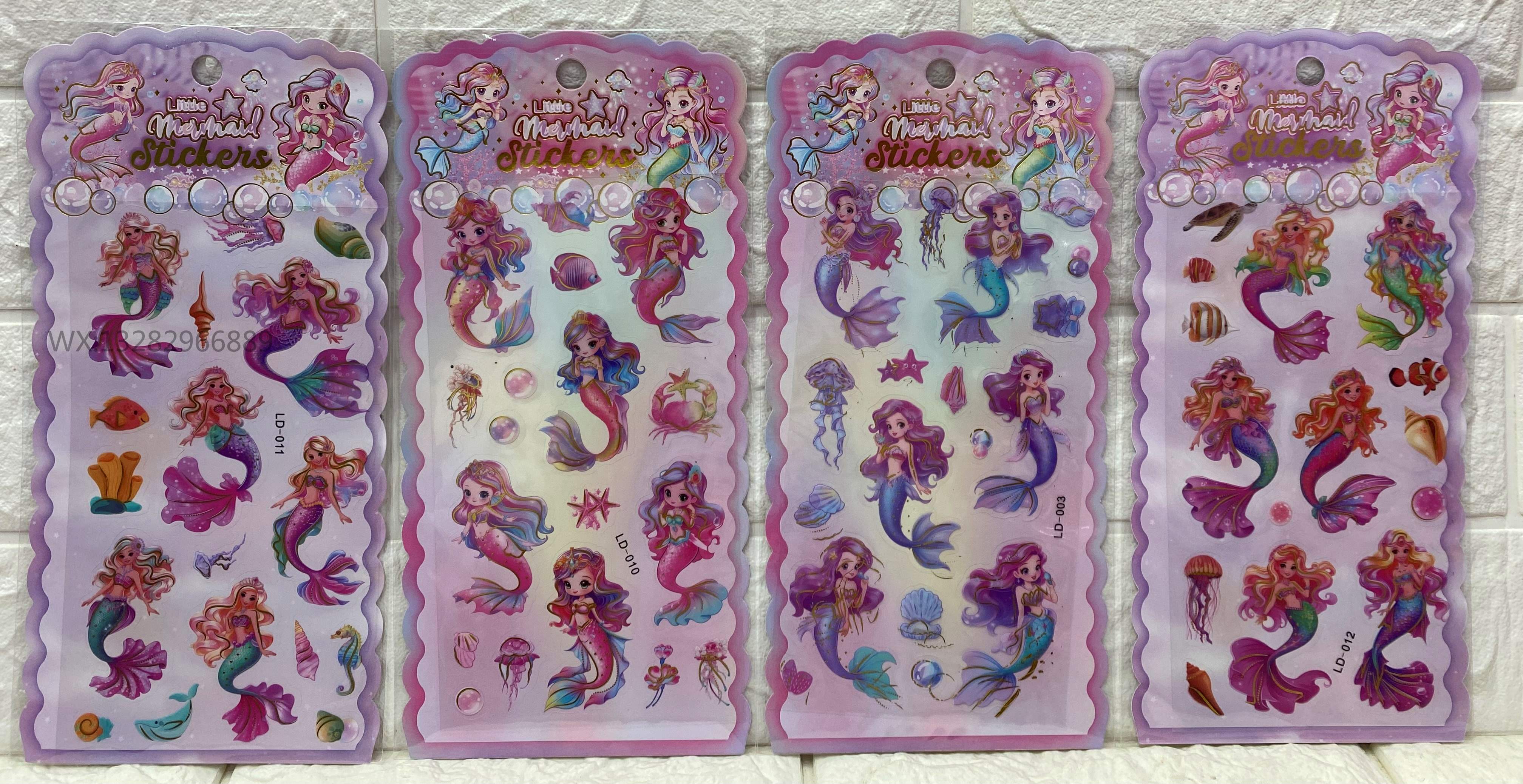 Cartoon girl animal creative gilding DIY planner stickers, cute girl transparent stickers, invisible material stickers Application Scenario