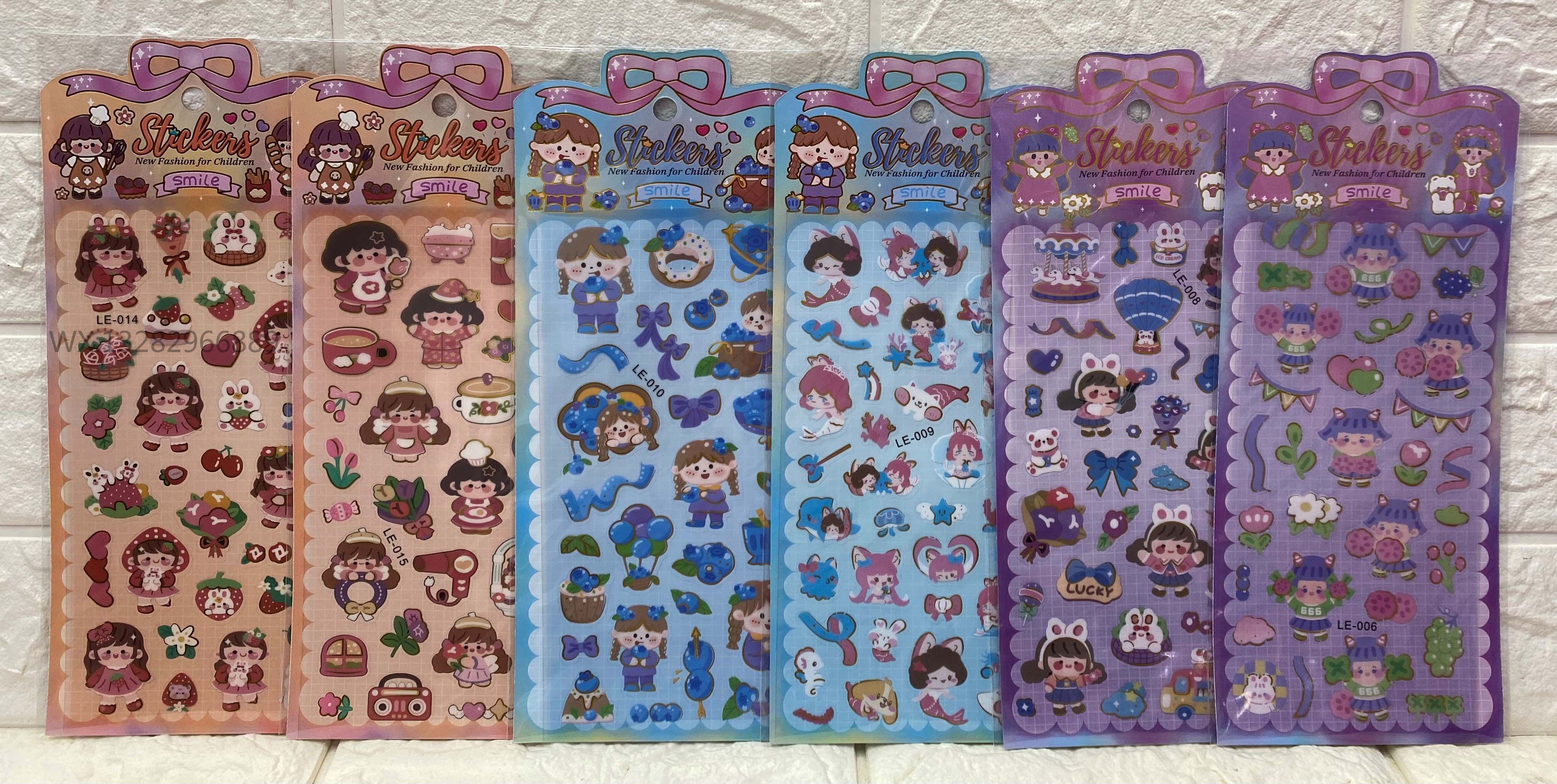 Cartoon girl creative gilding DIY planner stickers, cute girl's life transparent stickers, invisible material stickers Application Scenario