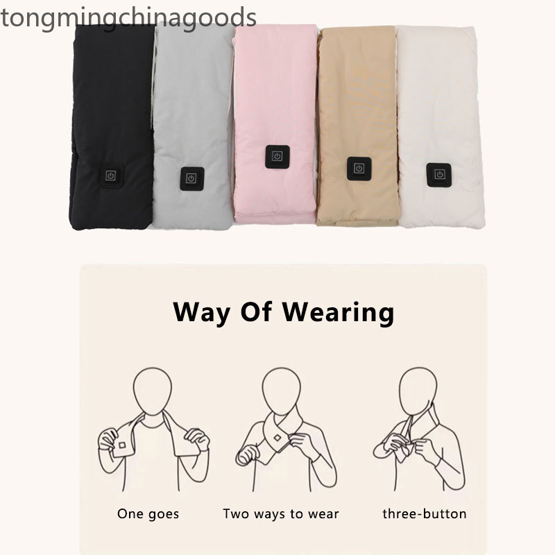 Bufanda de calor cuello calentado protector de cuello compresas calientes cuello de calor eléctrico moda contra el frío calor rápido ajuste de temperatura de tres niveles unisex tanto para adultos como para niños details Picture
