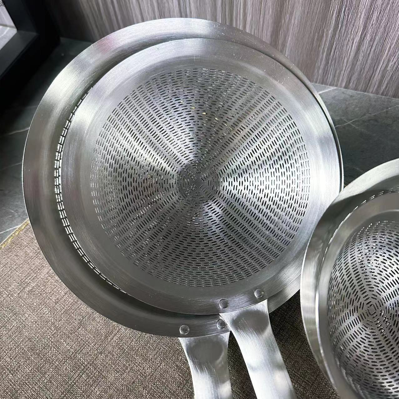 304 stainless steel nylon handle fine-hole strainer 12/14/16/18cm hotel kitchen cookware and tableware for commercial use pic 4