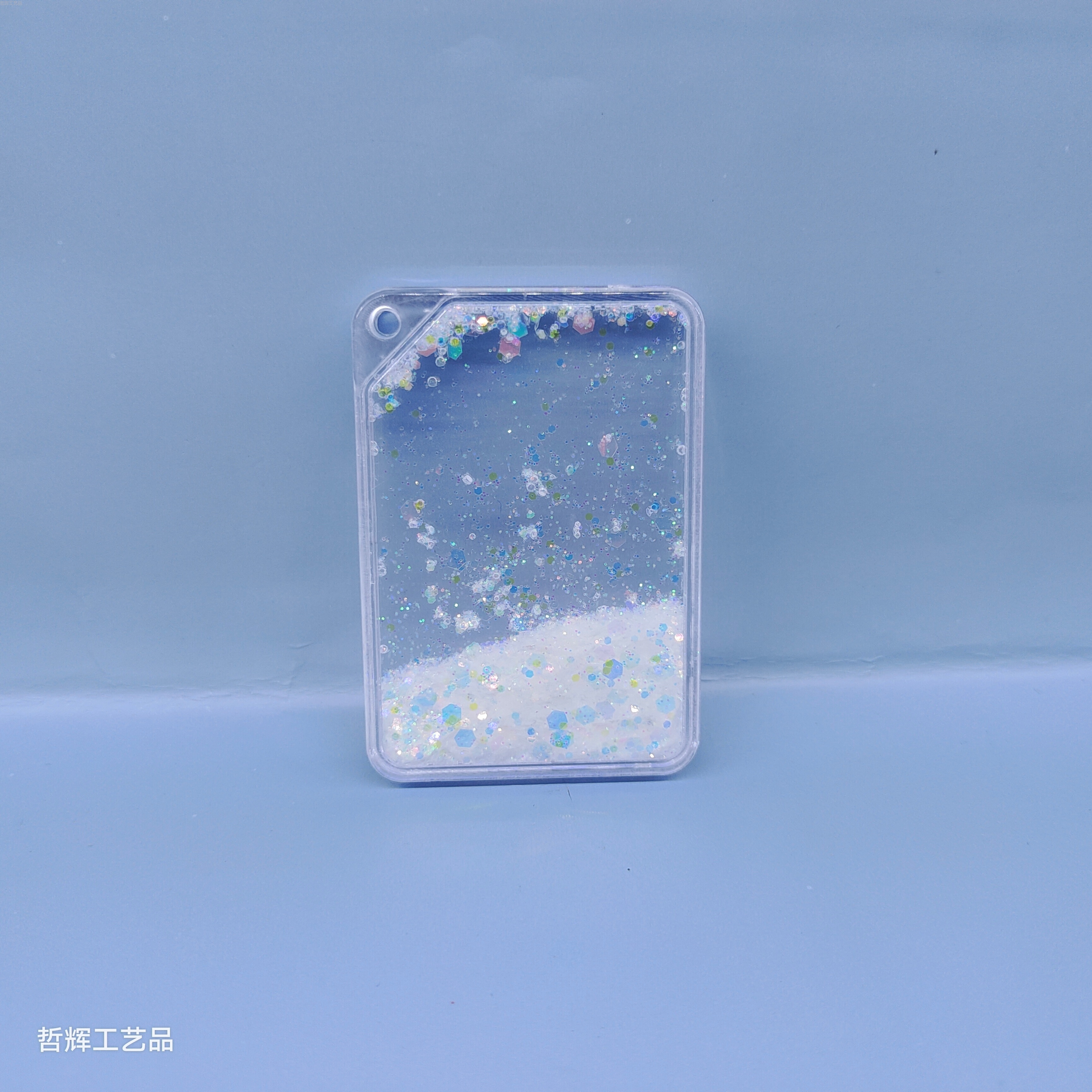 4.5*6.5cm流沙立牌 透明流沙麻将 咕卡配件流沙创意摆件 哲辉工艺品详情6